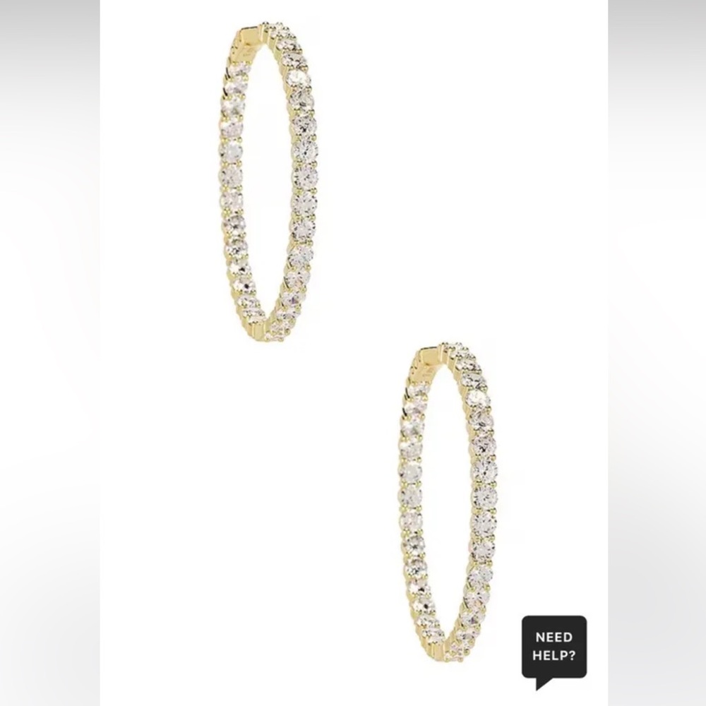 The Large Pave 925 Hoops in Gold
The M Jewelers NY earrings